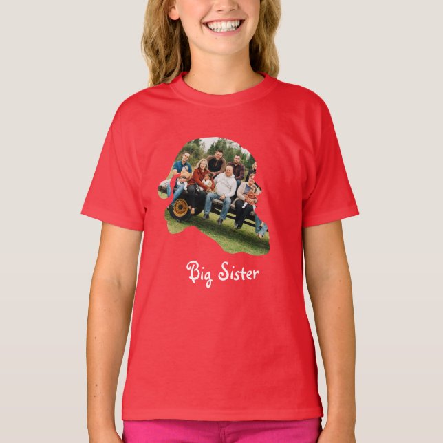 Individuelle Weihnachtsmannmütze Foto Weihnachtsfa T-Shirt (Vorderseite)