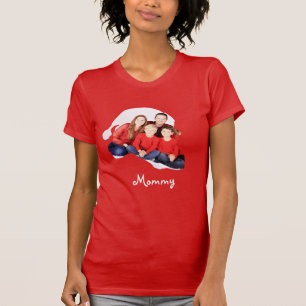 Individuelle Weihnachtsmannmütze Foto Weihnachtsfa T-Shirt
