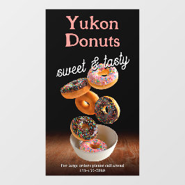 Individuelle Werbeaktion für Donut-Geschäft Fensteraufkleber