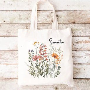 Individuelle Wildblumen-Tragetasche als Geschenk f Tragetasche