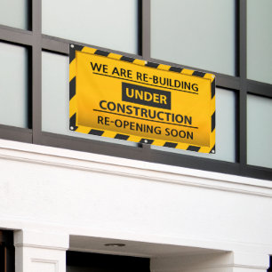 Individuelle Wir bauen wieder auf Im Bau   Banner