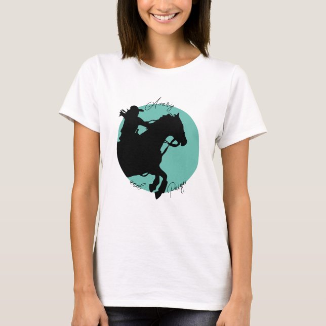 Individuellen Namens Horse Girl T - Shirt (Vorderseite)