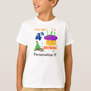 Individueller 4. Geburtstag T - Shirt