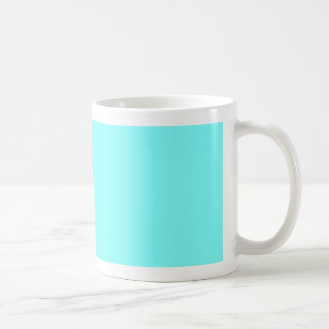 Individueller Baby Blue Color Designer Kaffeetasse (Rechts)