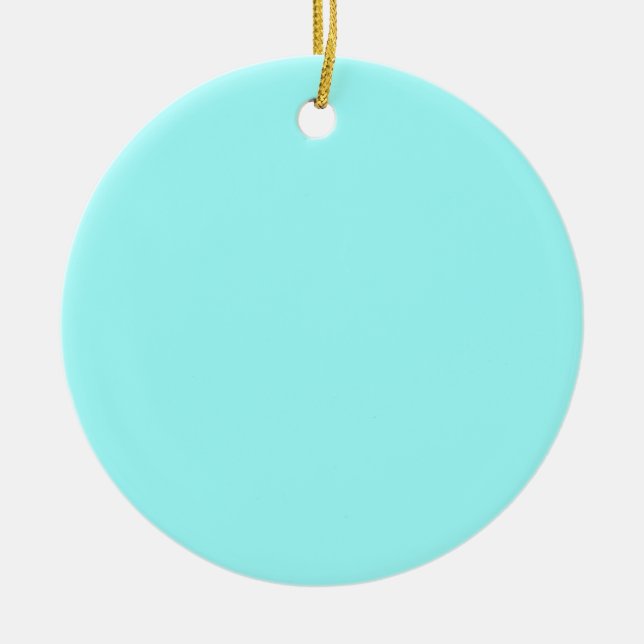 Individueller Baby Blue Color Designer Keramik Ornament (Vorne)