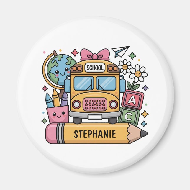 Individueller Back-to-School-Bus - Individualisier Magnet (Vorne)