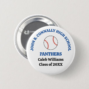 Individueller Baseballspieler der Blue High School Button