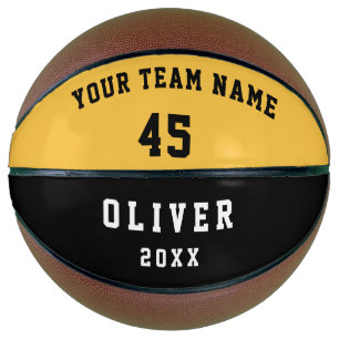 Individueller Basketball Gelber Spieler Team Name