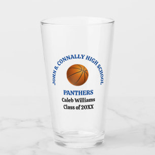 Individueller Basketballspieler der Blue High Scho Glas