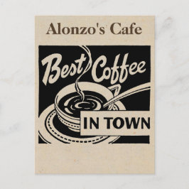 individueller Coffee Shop - Latte Postkarte