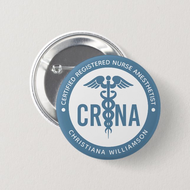 Individueller CRNA zertifizierter Krankenpfleger Button (Vorne & Hinten)