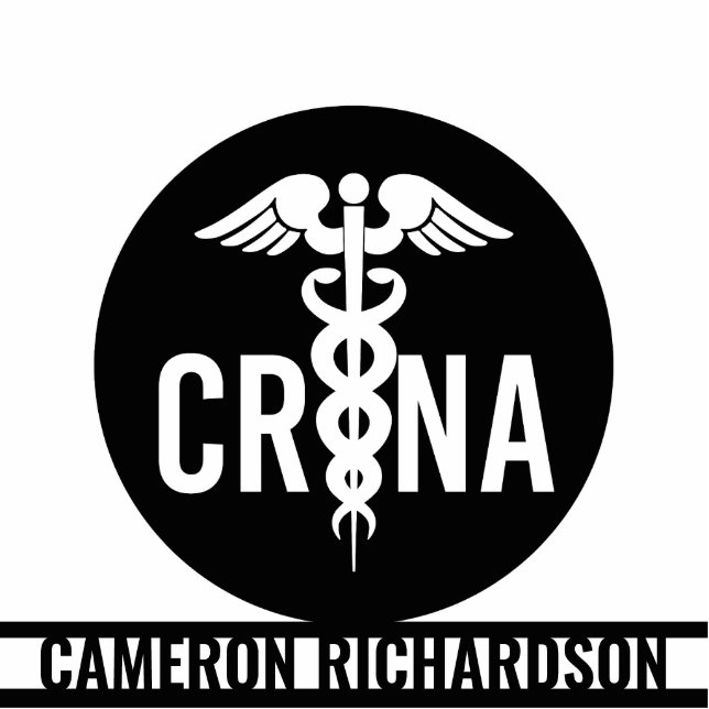 Individueller CRNA zertifizierter Krankenpfleger Freistehende Fotoskulptur (Vorne)