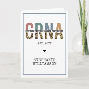 Individueller CRNA zertifizierter Krankenpfleger Karte