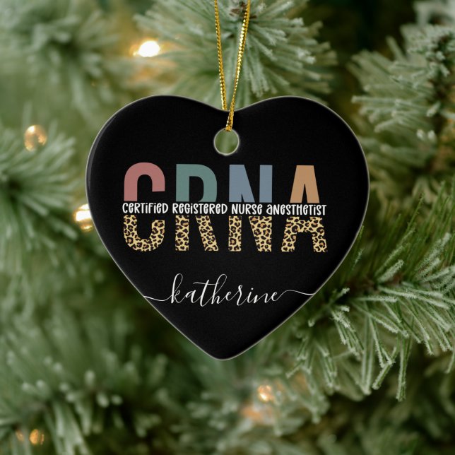 Individueller CRNA zertifizierter Krankenpfleger Keramik Ornament (Baum)