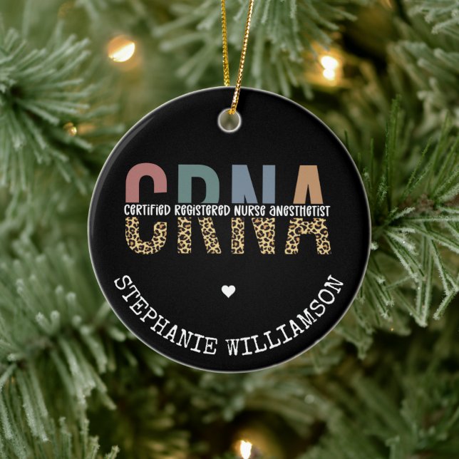 Individueller CRNA zertifizierter Krankenpfleger Keramik Ornament (Baum)