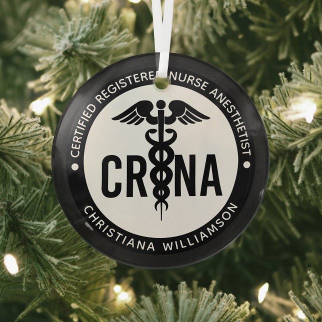 Individueller CRNA zertifizierter Krankenpfleger Ornament Aus Glas (InSitu)