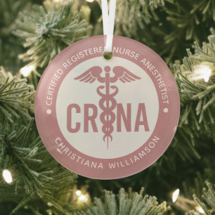 Individueller CRNA zertifizierter Krankenpfleger Ornament Aus Glas