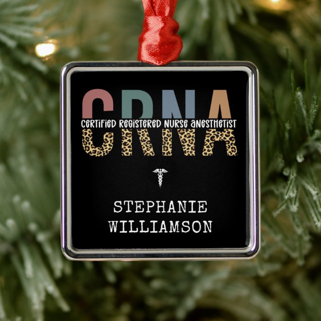 Individueller CRNA zertifizierter Krankenpfleger Ornament Aus Metall (Baum)