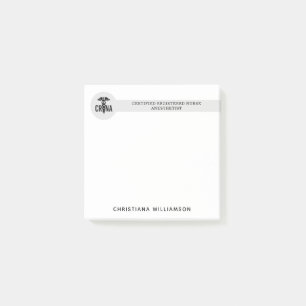 Individueller CRNA zertifizierter Krankenpfleger Post-it Klebezettel
