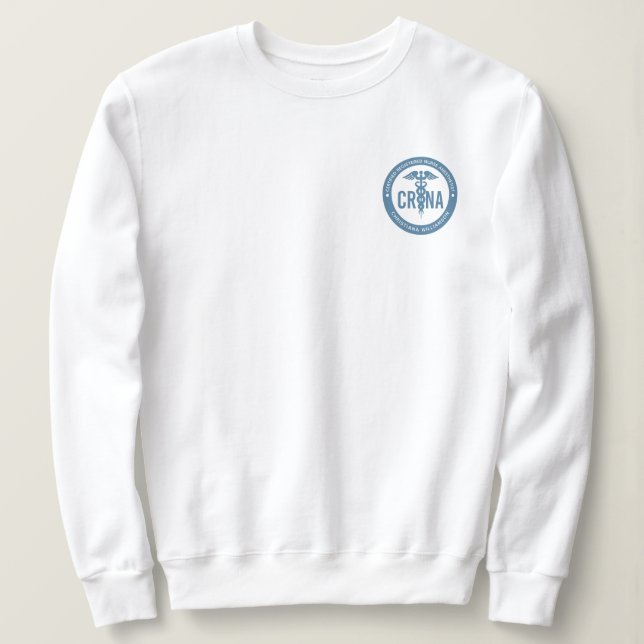 Individueller CRNA zertifizierter Krankenpfleger Sweatshirt (Design vorne)