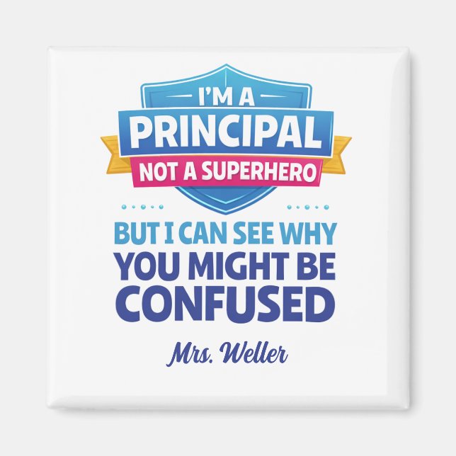 Individueller Direktor Lustig Kein SUPERHELD Magnet (Vorne)
