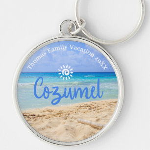 Individueller Familien-Urlaub auf Cozumel Beach Schlüsselanhänger