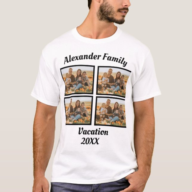 Individueller Familienurlaub 4 Foto T-Shirt (Vorderseite)