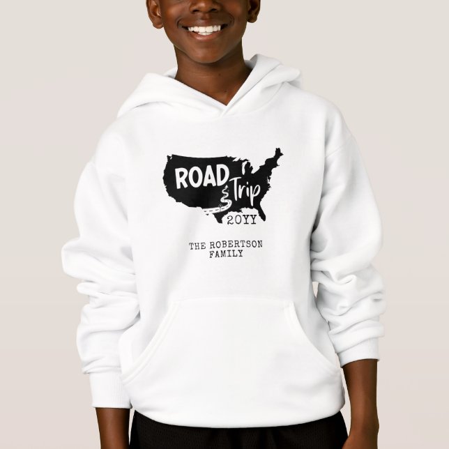 Individueller Familienurlaub | Family Road Trip US Hoodie (Vorderseite)