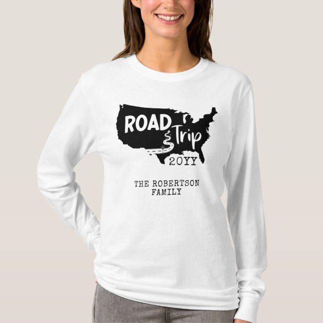 Individueller Familienurlaub | Family Road Trip US T-Shirt (Vorderseite)