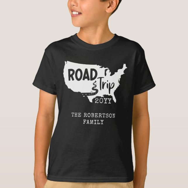 Individueller Familienurlaub | Family Road Trip US T-Shirt (Vorderseite)