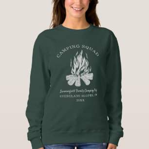 Individueller Familienurlaub Lagerfeuer Campingaus Sweatshirt