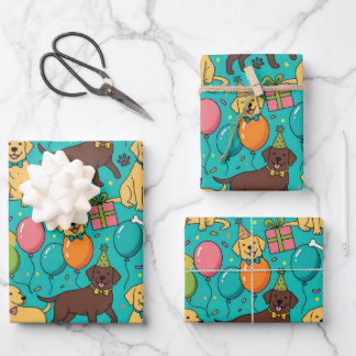 individueller, fantastischer Labrador Retriever Ge Geschenkpapier Set