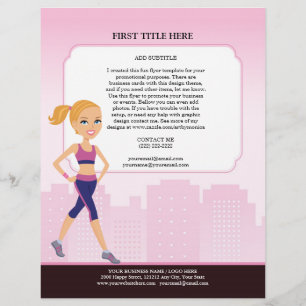 Individueller Fitnessflyer mit Illustration Flyer