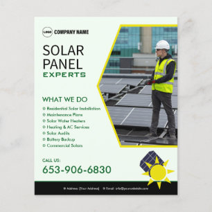 Individueller Flyer für das Solargeschäft