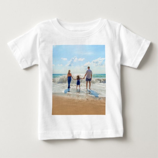 Individueller Foto Baby T - Shirt mit Ihrem Foto D (Vorderseite)