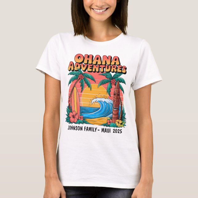 Individueller hawaiianischer Familienurlaub T - Sh T-Shirt (Vorderseite)