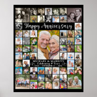 Individueller Hochzeitstag 64-Foto-Collage Persona