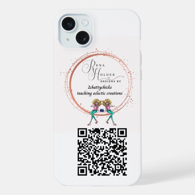 individueller iPhone-Logo-QR-Code  iPhone Hülle (Rückseite)