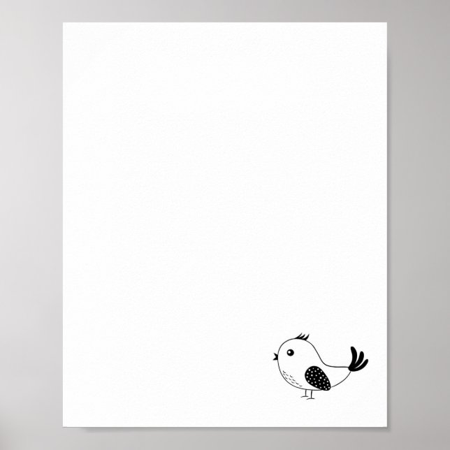 Individueller Kleiner Vogel Poster (Vorne)