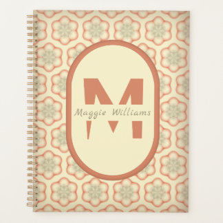 Individueller moderner Retro-Monogramm-Planer Planer