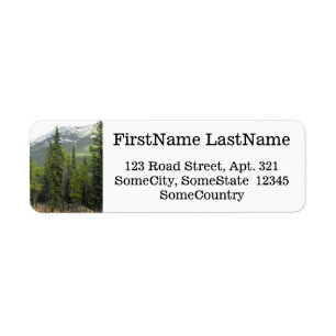 Individueller Name/Adresse + Wald-und Gebirgsszene