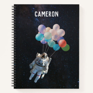 Individueller Name Astronaut Sterne & Weltraum Bal Notizbuch