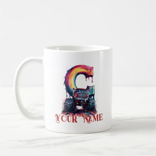 Individueller Name 'C' Matsch-Spritzer-Monster-Tru Kaffeetasse