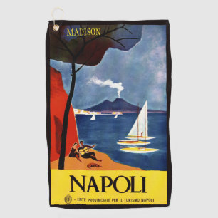 Individueller Name Napoli (Neapel) Vintage Reise Golfhandtuch