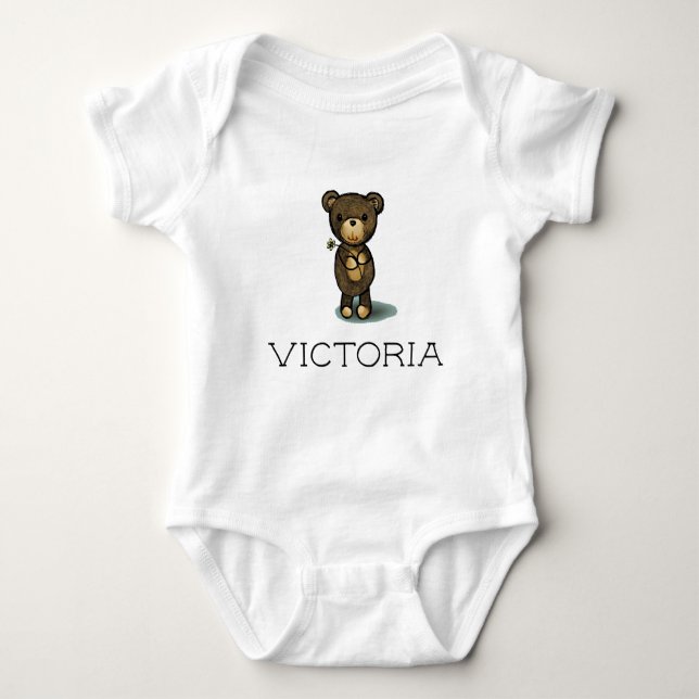 Individueller Name/personalisierter niedlicher Baby Strampler (Vorderseite)
