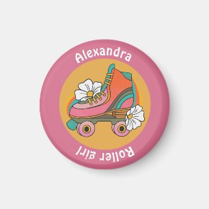 individueller Name Roller Mädchen rosa Mädchen Mag Magnet