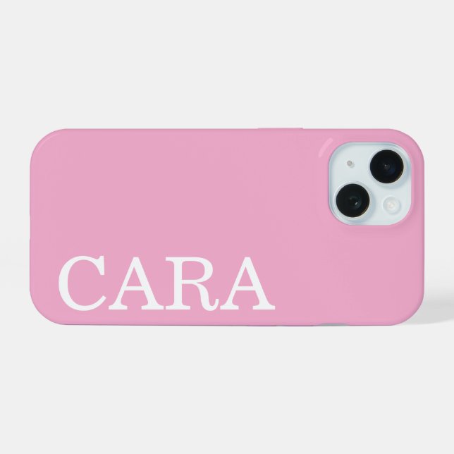 Individueller Name Stilvolles Minimal-Monogramm Mo iPhone 15 Hülle (Rückseite (Horizontal))