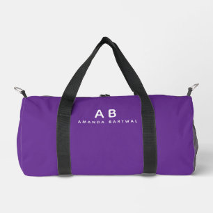 Individueller Name Stylisch Elegant Modern Lila Fi Duffle Bag