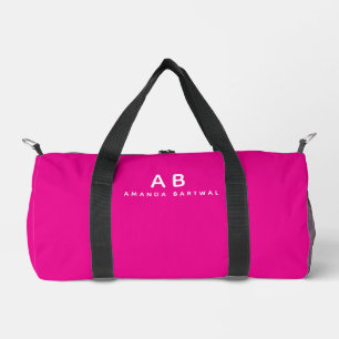 Individueller Name Stylisch Elegant Modern Rosa Fi Duffle Bag