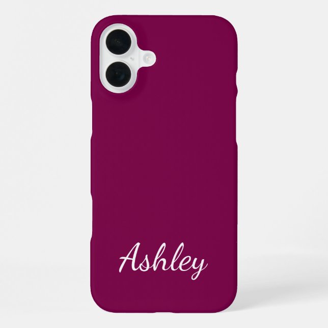 Individueller Name Stylisch Modern Elegant Minimal iPhone Hülle (Rückseite)